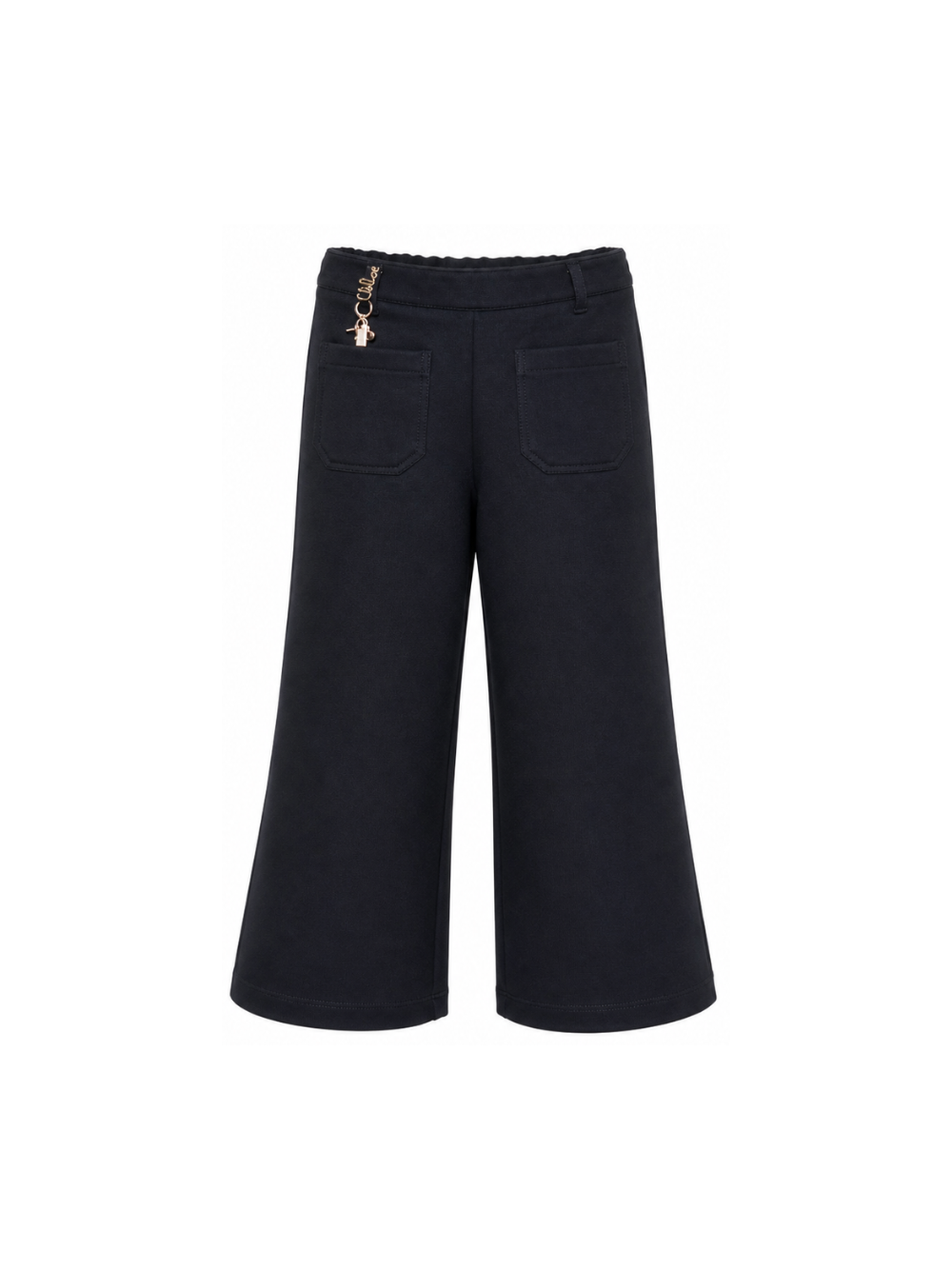 Pantaloni per bambina Chloè Kids blu navy con dettaglio lucchetto C21264 859 CHLOE' KIDS 