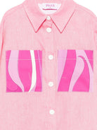 Giacca per bambina Emilio Pucci Junior rosa con taschino PY2A24 D0139 542 EMILIO PUCCI KIDS 