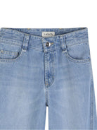 Jeans per bambino Lanvin Enfant azzurro con dettaglio logo N30376 Z27 LANVIN KIDS 