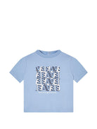 Set di due T-shirt per neonato Emporio Armani Kids multicolore con logo sul davanti EB001333 AF14503 M0002 EMPORIO ARMANI KIDS 