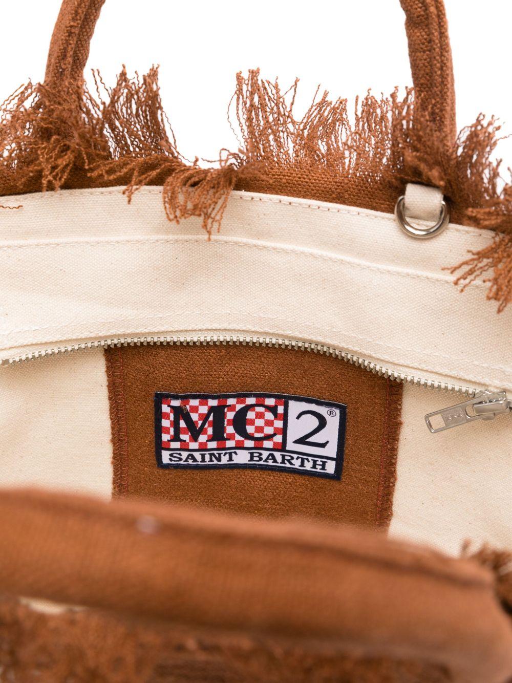 Borsa Colette MC2 Saint Barth marrone con logo sul davanti COL0018 00396L MC2 ST. BARTH KIDS 