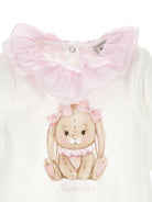 Tutina per neonata Monnalisa bianca con stampa coniglietta 35G204 7000 0190 MONNALISA KIDS 