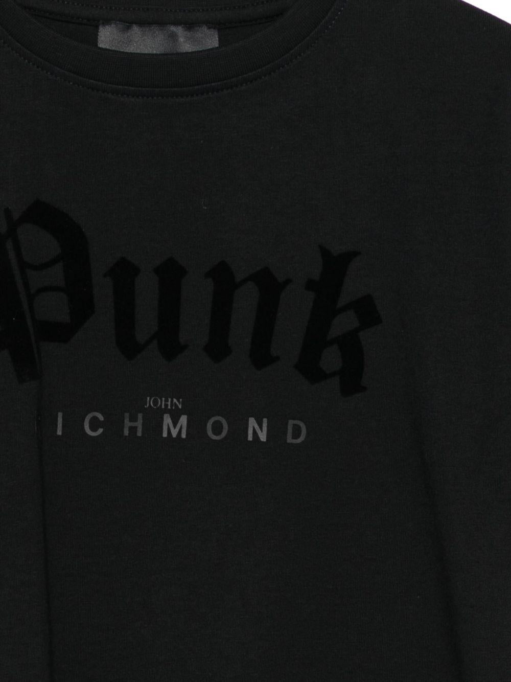T-shirt per bambina John Richmond Junior nero con stampa grafica RGA25037TS BLACK JOHN RICHMOND JUNIOR 
