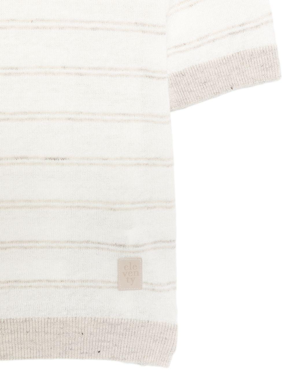 T-shirt per bambino Eleventy Kids beige con design a righe EY9P21 Z3182 80A ELEVENTY KIDS 
