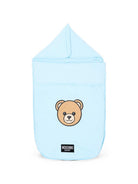 Sacco nanna per neonato Moschino Kids azzurro con motivo Teddy Bear MUE00WLCA40 40304 MOSCHINO KIDS 