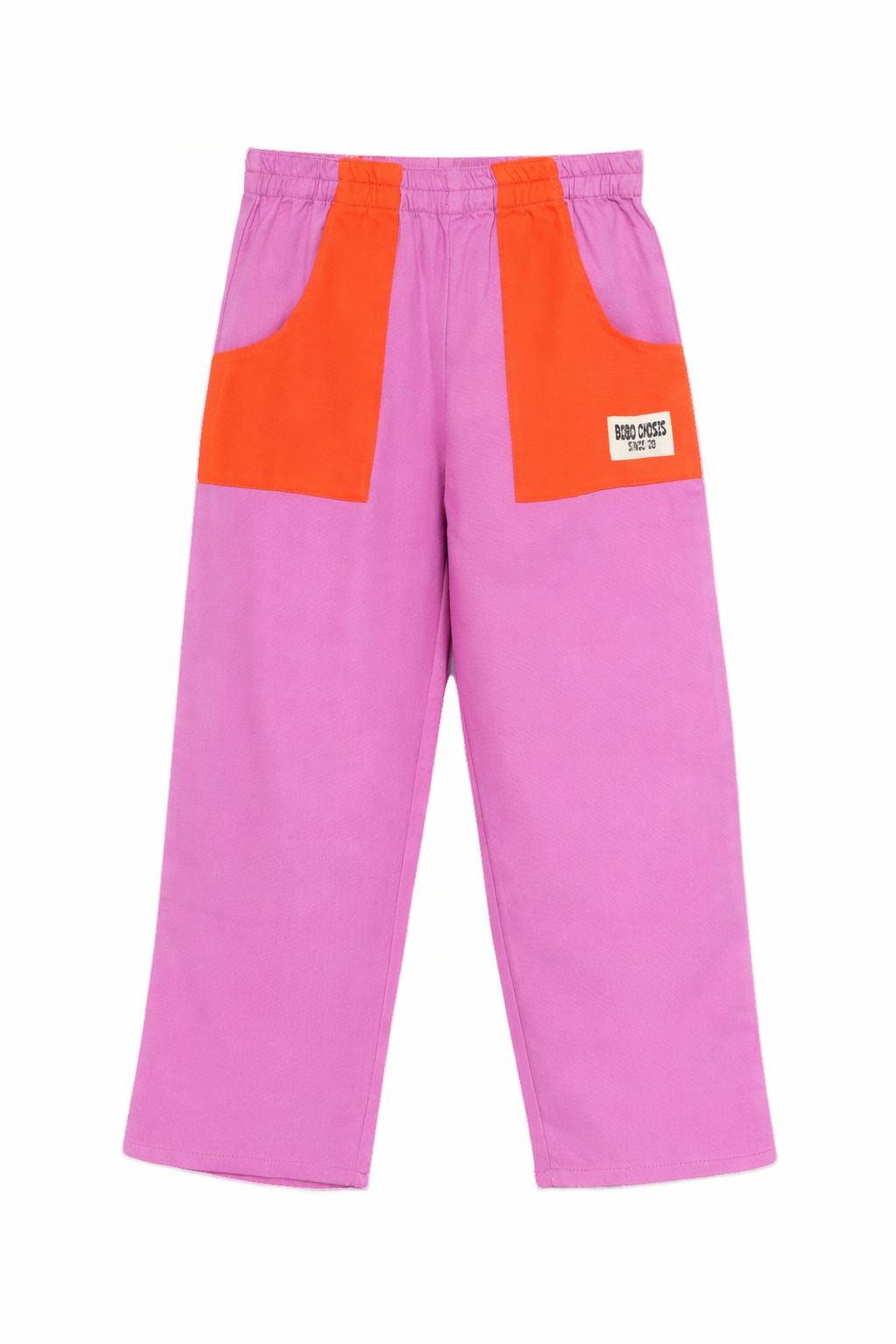 Pantaloni per bambina Bobo Choses rosa con design color-block B126AC093 511 BOBO CHOSES 