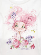 Set t-shirt e pantaloni per bambina Monnalisa Gingham a fiori 19G500 7001 9990 MONNALISA KIDS 