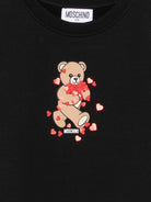 Abito per bambina Moschino Kids nero con dettaglio Teddy Bear HAV0H7LDA63 60100 MOSCHINO KIDS 