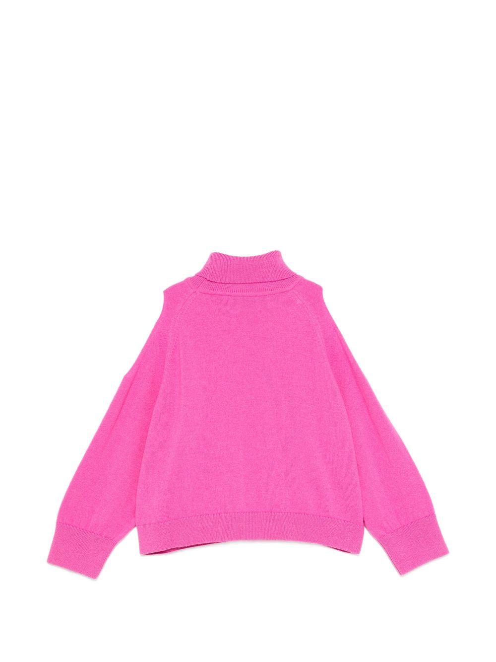 Maglione per bambina Emilio Pucci Kids fucsia con collo alto PZ9A00 Z2362 543 EMILIO PUCCI KIDS 