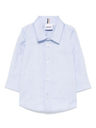 Camicia per neonato Boss Kids azzurro con logo ricamato J52681 77D BOSS KIDS 