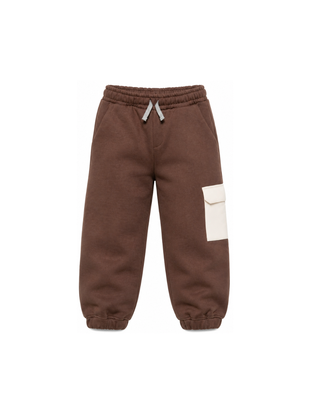 Pantaloni sportivi per bambino Eleventy Kids marroni con tasca cargo a contrasto EZ6I30 Z3999 320BG ELEVENTY KIDS 
