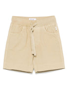 Shorts per neonato Il Gufo beige in cotone elasticizzato con bottoni P25PB074C6035 140 IL GUFO 