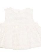 Top per neonata Simonetta bianco con orlo svasato SY5002 U0271 101AV SIMONETTA KIDS 