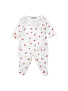 Tutina per neonata Monnalisa bianca con stampa con fragole 35G208 7082 9944 MONNALISA KIDS 