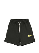 Shorts per bambino MSGM Kids neri con dettaglio logo sulla gamba S6MSJUBE221 MS040 MSGM KIDS 