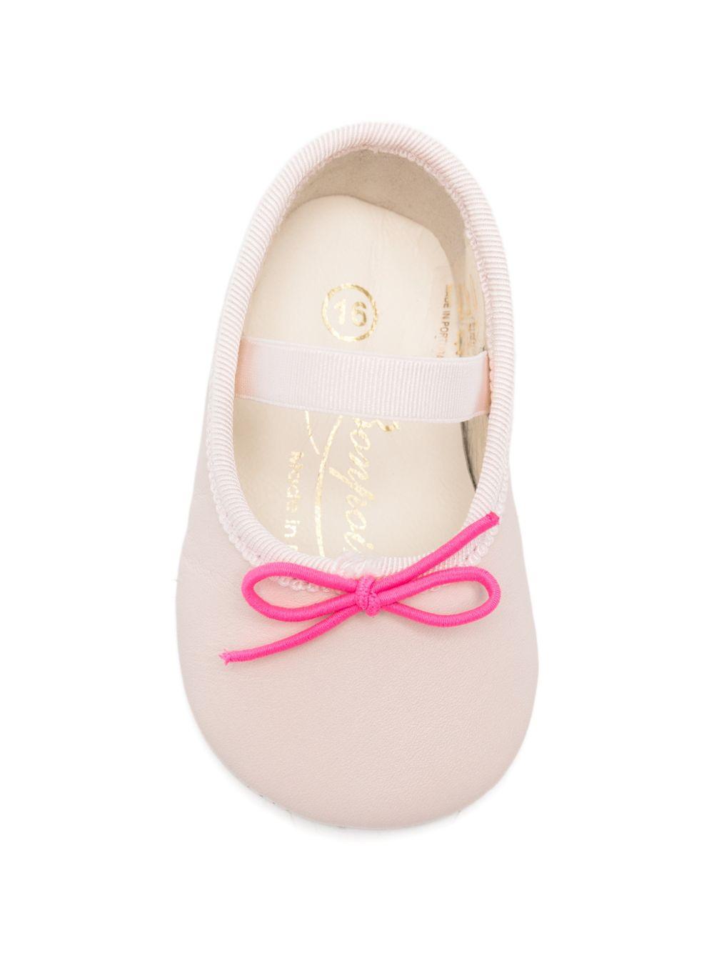 Ballerine per neonata Bonpoint rosa con dettaglio fiocco fucsia S06NSOL00001 025 BONPOINT KIDS 