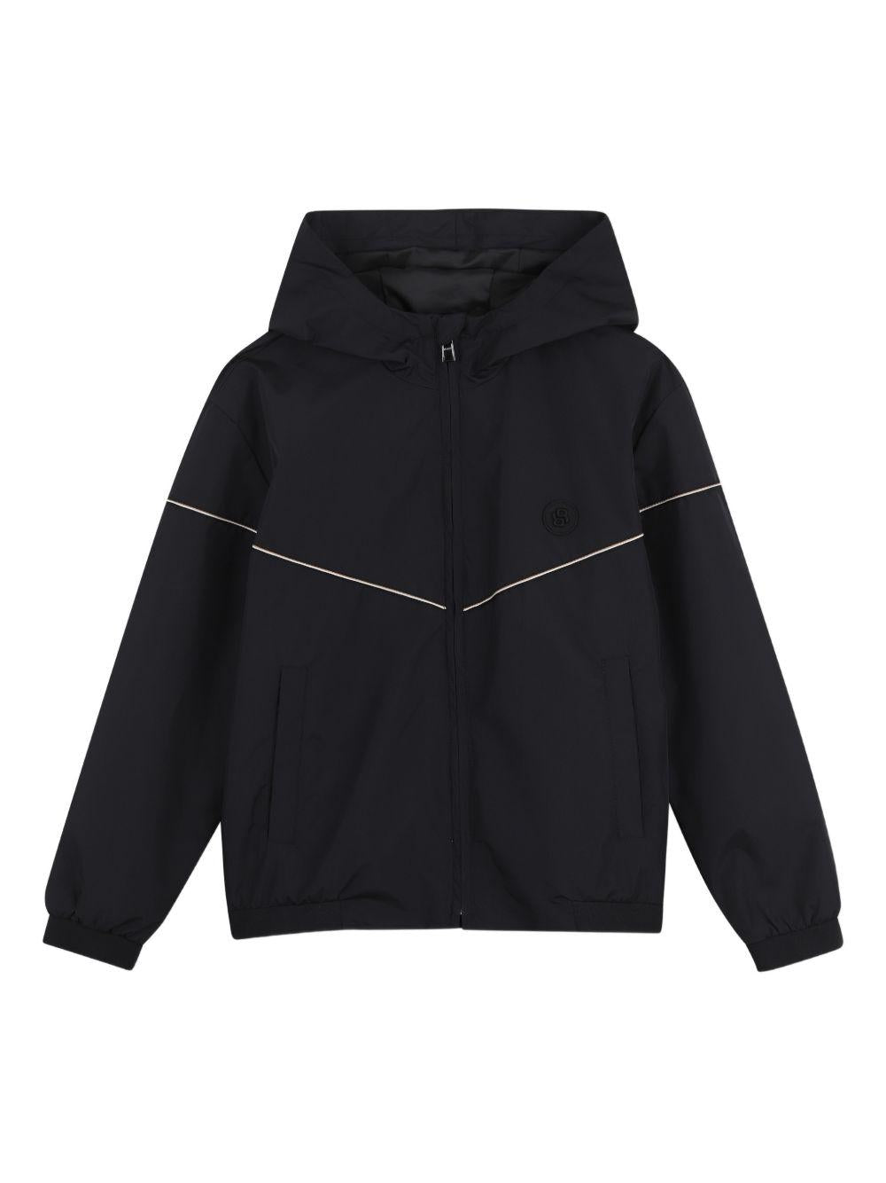 Giubbino da bambino Boss Kids nero con cappuccio e zip J52996 09B BOSS KIDS 