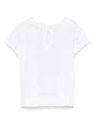 T-shirt per neonata Monnalisa bianco in jersey con stampa bouquet 39E612 5002 0099 MONNALISA 