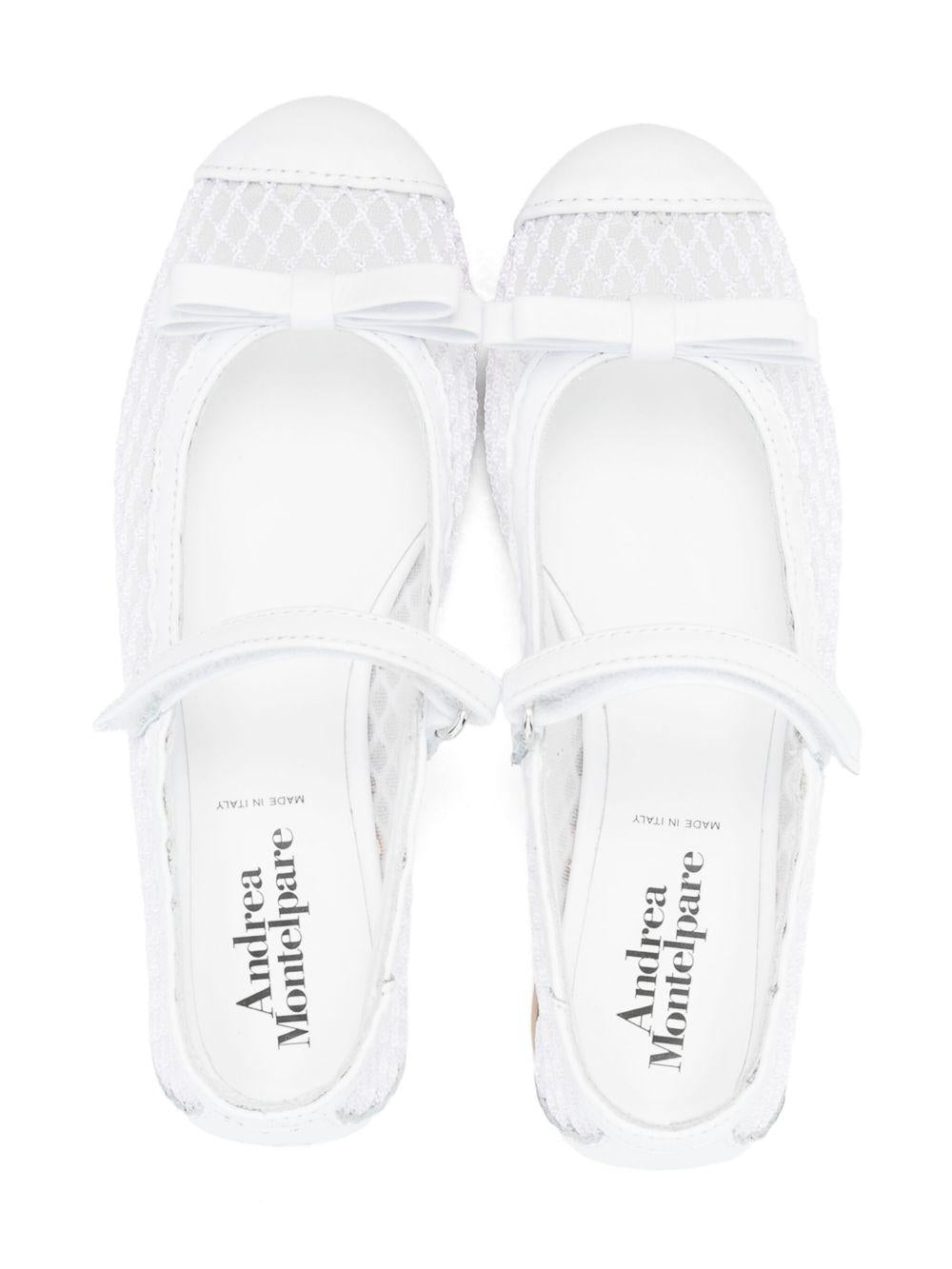 Ballerine per bambina Andrea Montelpare bianche con strato a rete 80822 BIANCO MONTELPARE TRADITION KIDS 