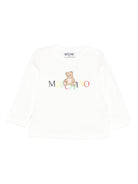 T-shirt per neonati Moschino Kids bianco con motivo Teddy MWO00RLAA10 10063 MOSCHINO KIDS 