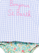 Abito Abbie per neonata MC2 Saint Barth Kids multicolore con scritta "Bonjour St. Barth" ricamata ABB0002 03254L MC2 ST. BARTH KIDS 