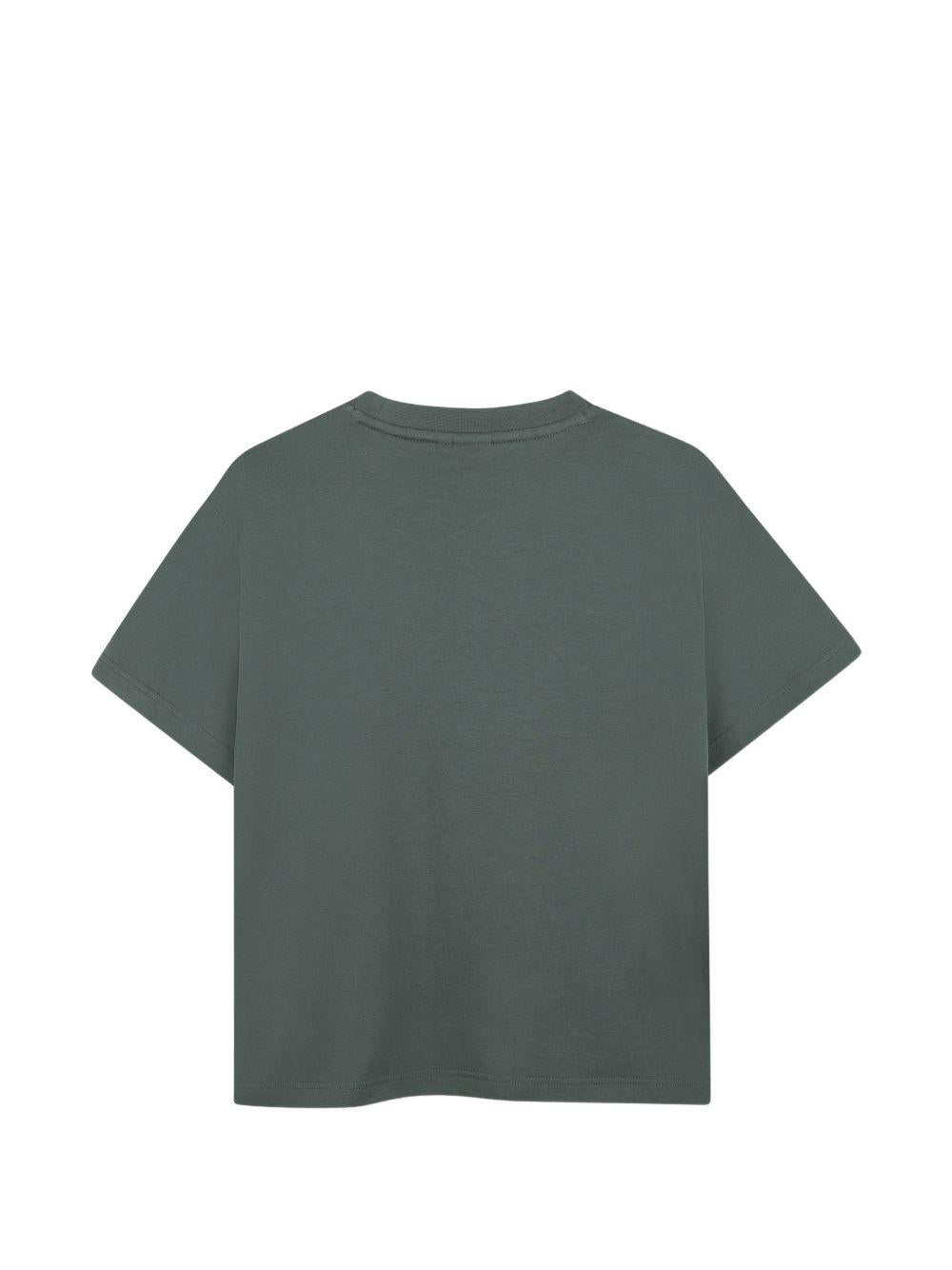 T-shirt per bambino Boss Kidswear verde con logo sul petto J52974 68C BOSS KIDS 