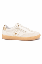 Sneakers per bambina Elisabetta Franchi La Mia Bambina beige con placca logo F1A9E04941877 A725 ElISABETTA FRANCHI KIDS 