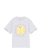 T-shirt per bambino Stella McCartney Kids grigia con stampa grafica TY8R21 Z0434 807 STELLA McCARTNEY KIDS 