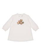 Abito per neonata Moschino Kids bianco con stampa animali MCV0A2LCA40 10063 MOSCHINO KIDS 