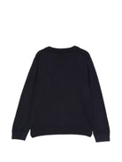Cardigan per bambino Emporio Armani Kids blu con toppa con logo EB000437 AF28773 UB118 EMPORIO ARMANI KIDS 
