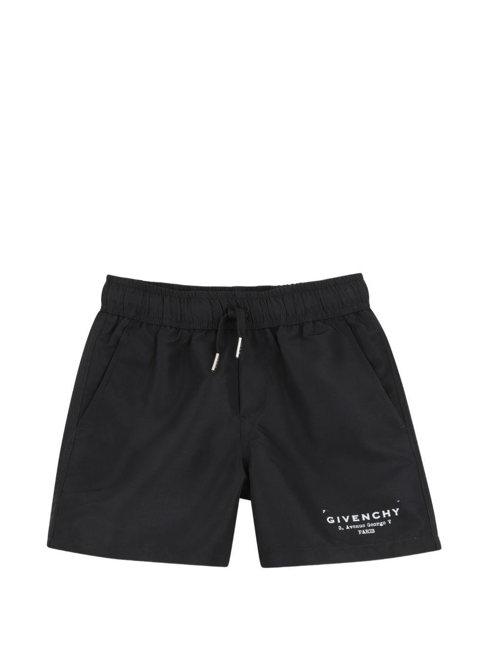 Costume da bagno per bambino Givenchy Kids nero con coulisse H31078 09B GIVENCHY KIDS 