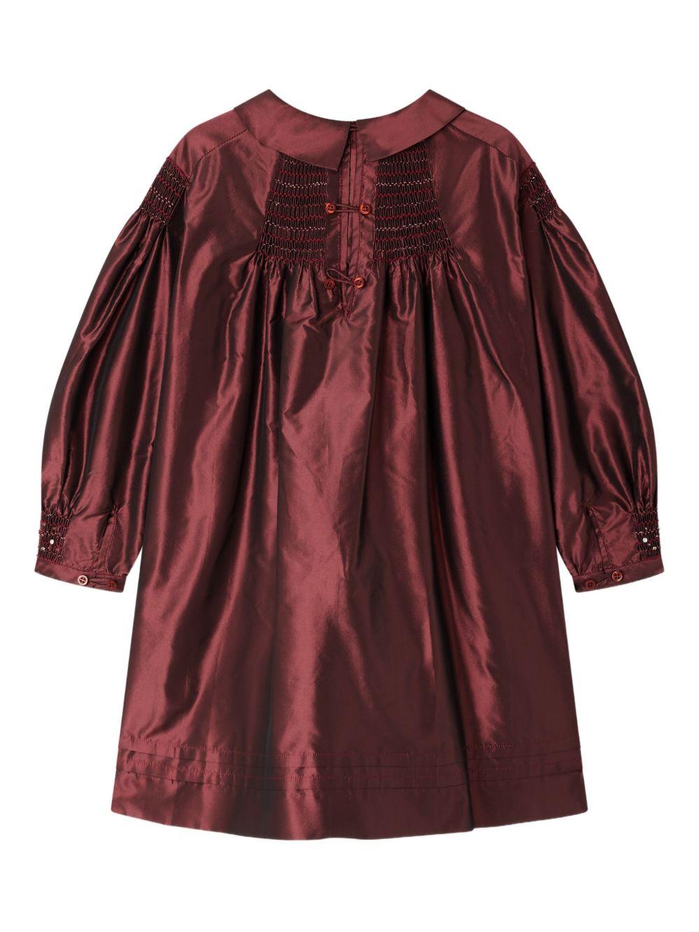 Abito per bambina Bonpoint rosso con maniche a palloncino W05GDRW00002 052B BONPOINT 