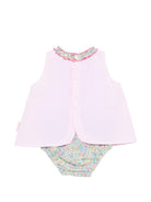 Abito Abbie per neonata MC2 Saint Barth Kids rosa con scritta ricamata "Better in pink" sul davanti ABB0002 03881L MC2 ST. BARTH KIDS 