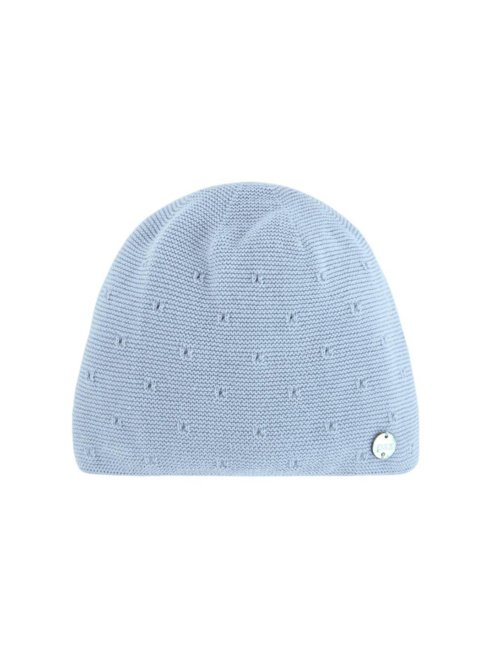 Cappello per neonato Paz Rodriguez Kids azzurro con lavorazione in pointelle 040-123694 860 PaZ RODRIGUEZ KIDS 