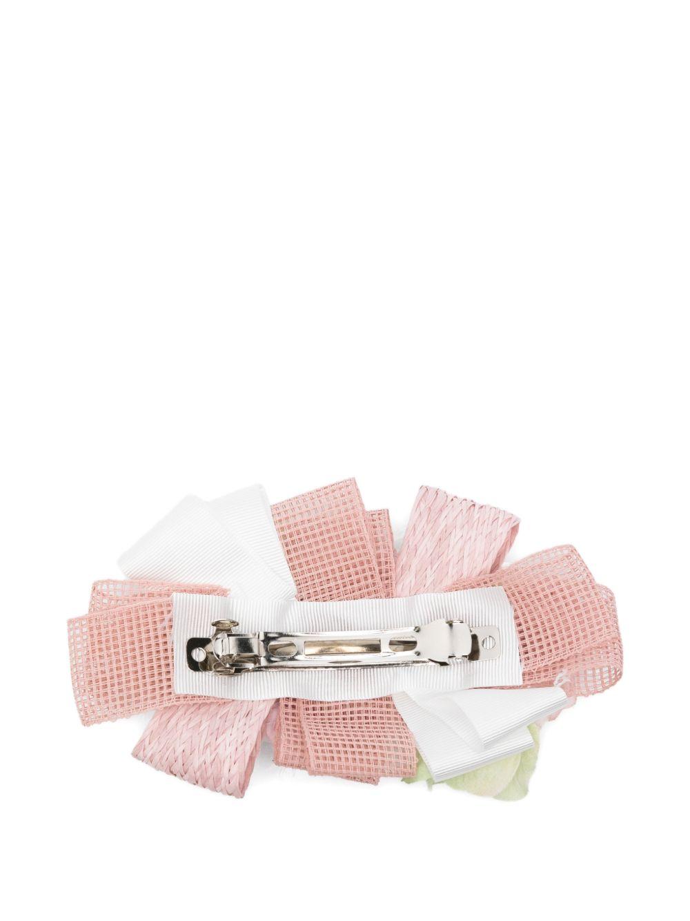Fermaglio per capelli per bambina Colorichiari rosa con dettaglio fiori FL938544 AF779 84 COLORICHIARI KIDS 