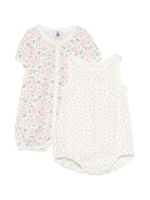 Tutina per neonata Petit Bateau bianca con stampa floreale A0FEQ 00 PETIT BATEAU KIDS 