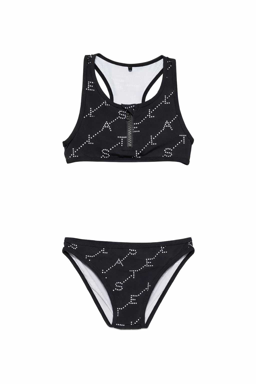 Bikini per bambina Stella McCartney Kids nero con stampa logo all-over TYCA15 Z3479 930BC STELLA McCARTNEY KIDS 