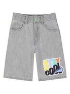 Shorts per bambino Billieblush grigi con applicazione toppa "Stay cool" U21723 Z20 BILLIEBLUSH KIDS 