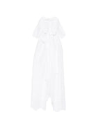 Abito battesimale per neonata Jesurum bianco con colletto a balze RAMAGE BIANCO JESURUM KIDS 