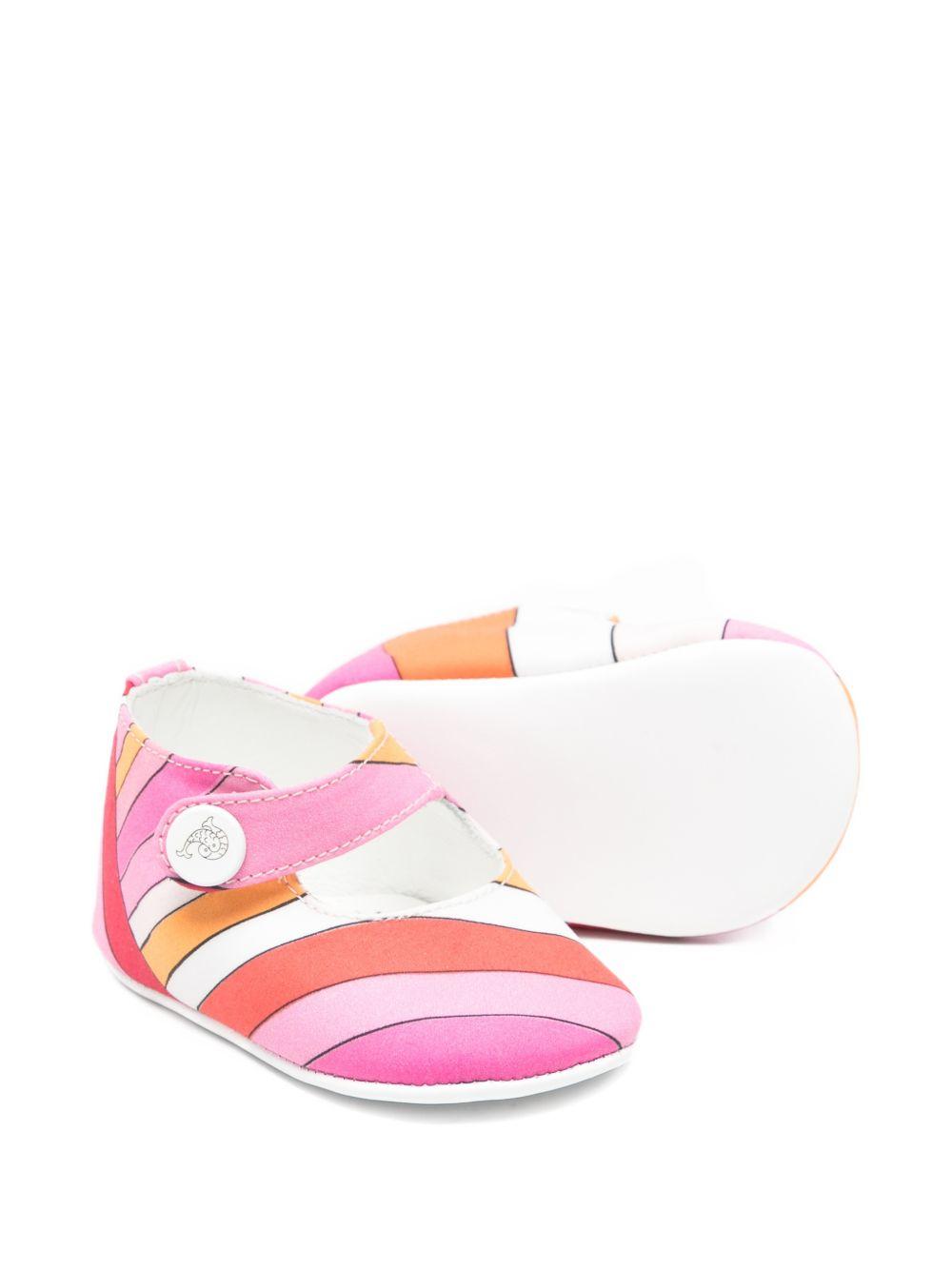 Scarpe per neonata Emilio Pucci Junior multicolore a righe PY0076 P0585 50EAR EMILIO PUCCI KIDS 