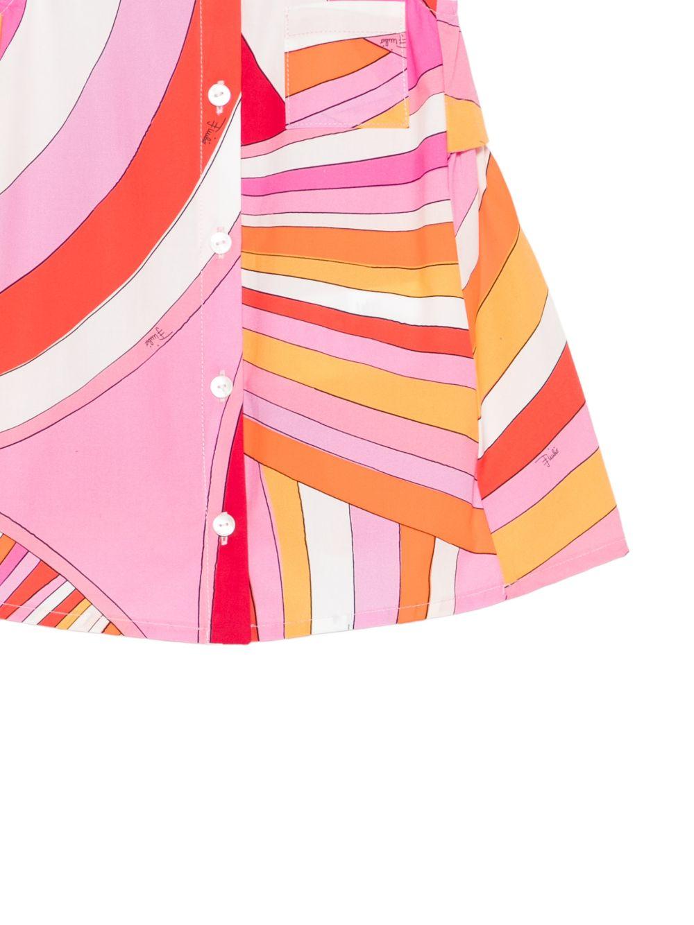 Abito per neonata Emilio Pucci Junior multicolore con colletto PY1032 P0585 50EAR EMILIO PUCCI KIDS 