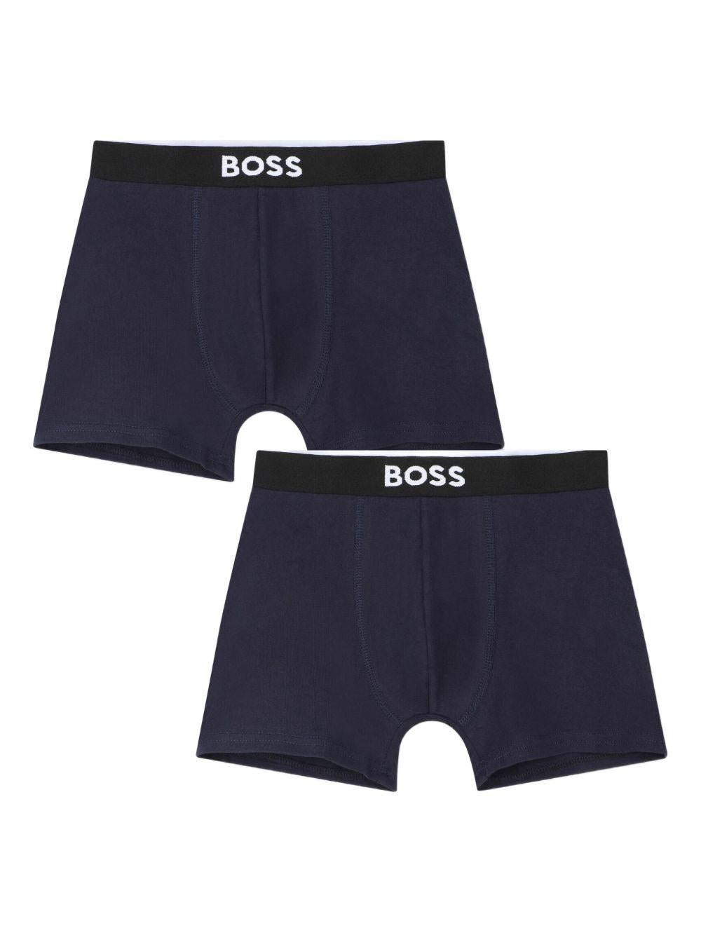 Set 2 boxer Boss Kids blu con stampa J52665 849 BOSS KIDS 