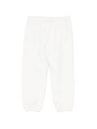 Pantaloni sportivi per bambino Moschino Kids bianchi con logo sul davanti HMP07CLCA32 10063 MOSCHINO KIDS 