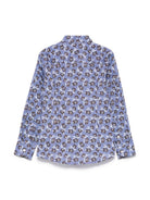Camicia per bambino Paolo Pecora Kids blu con stampa floreale PP3936 BLU PAOLO PECORA KIDS 