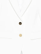 Blazer per bambina Elisabetta Franchi La Mia Bambina bianco con dettaglio logo EFGC0740GA022 0195 ElISABETTA FRANCHI 