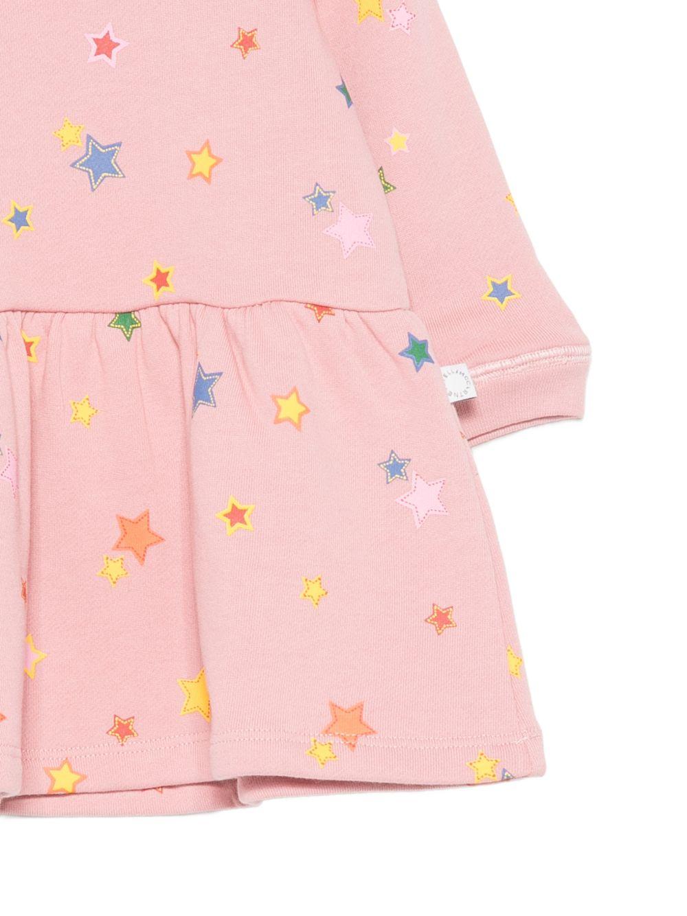 Abito per neonata Stella McCartney Kids rosa con stampa grafica stelle TZ1030 Z4021 507MC STELLA McCARTNEY KIDS 