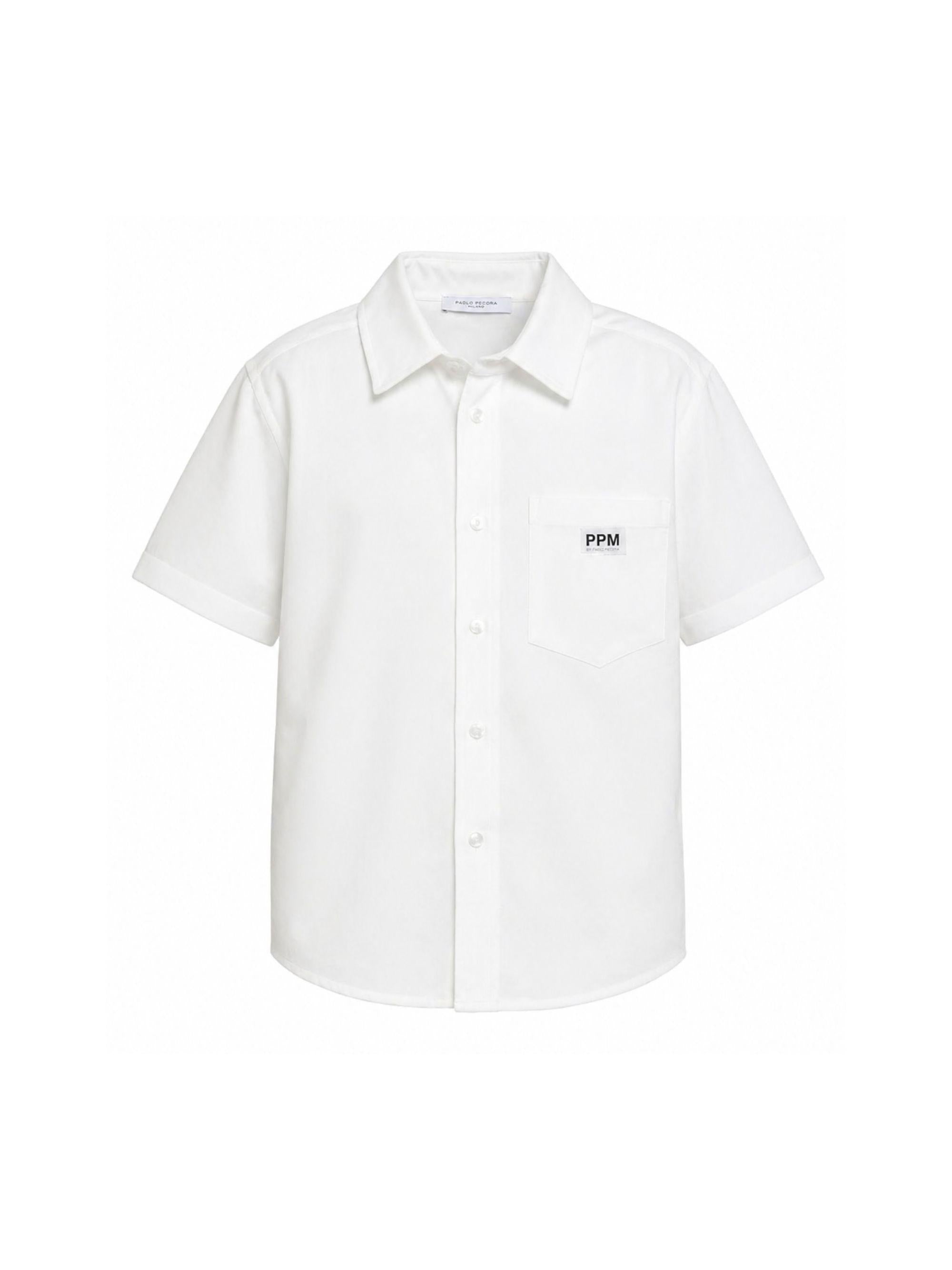 Camicia per bambino Paolo Pecora Kids bianca con colletto classico PP4302 GESSO PAOLO PECORA KIDS 