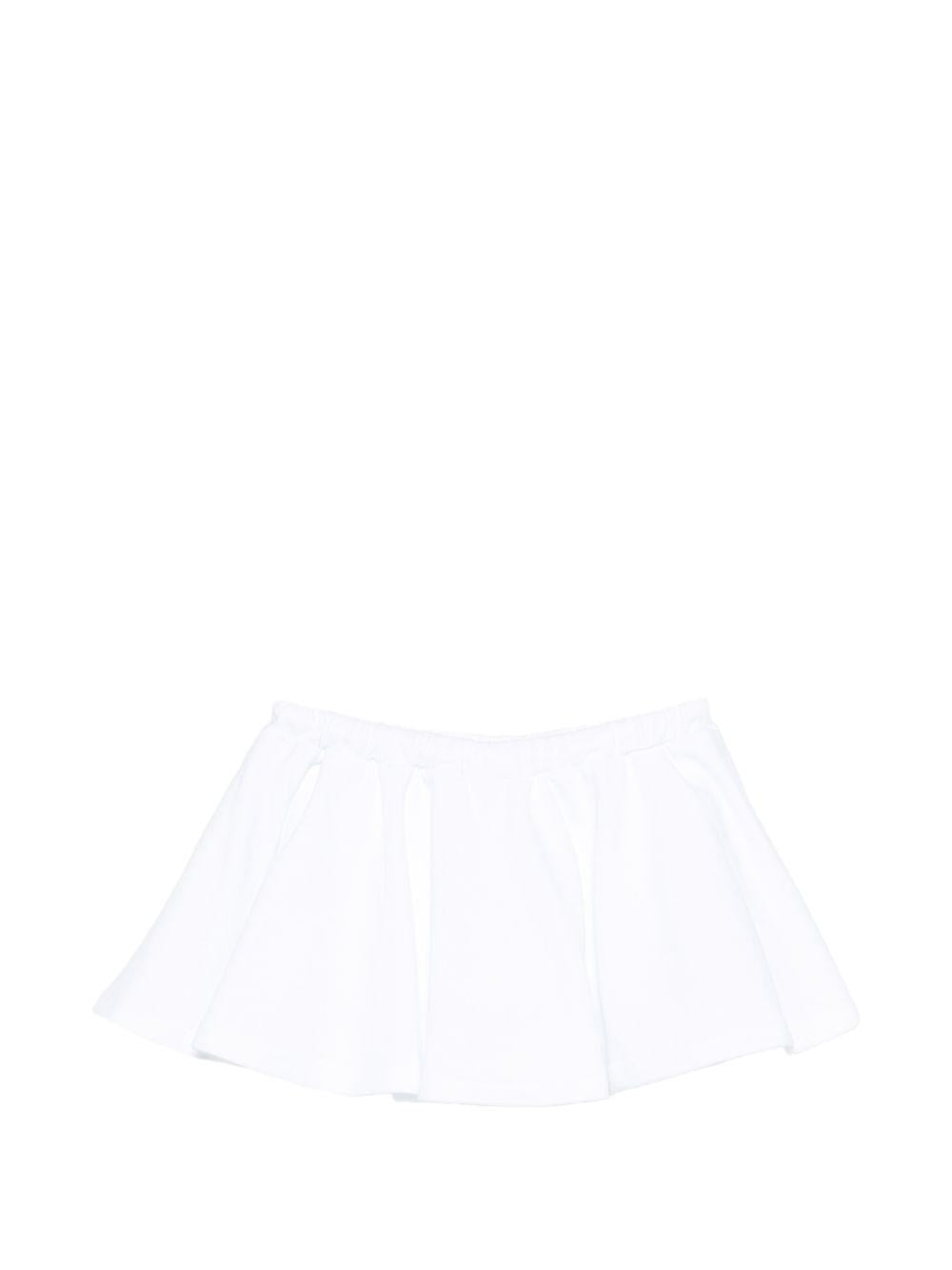 Shorts per bambina MSGM Kids bianchi con logo sul davanti S6MSJGST075 001 MSGM KIDS 