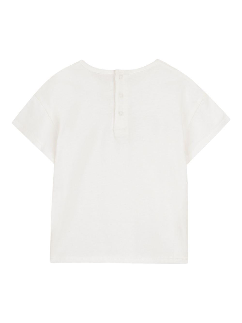T-shirt per neonata Chloé Kids bianca con scritta logo C20910 117 CHLOE' KIDS 