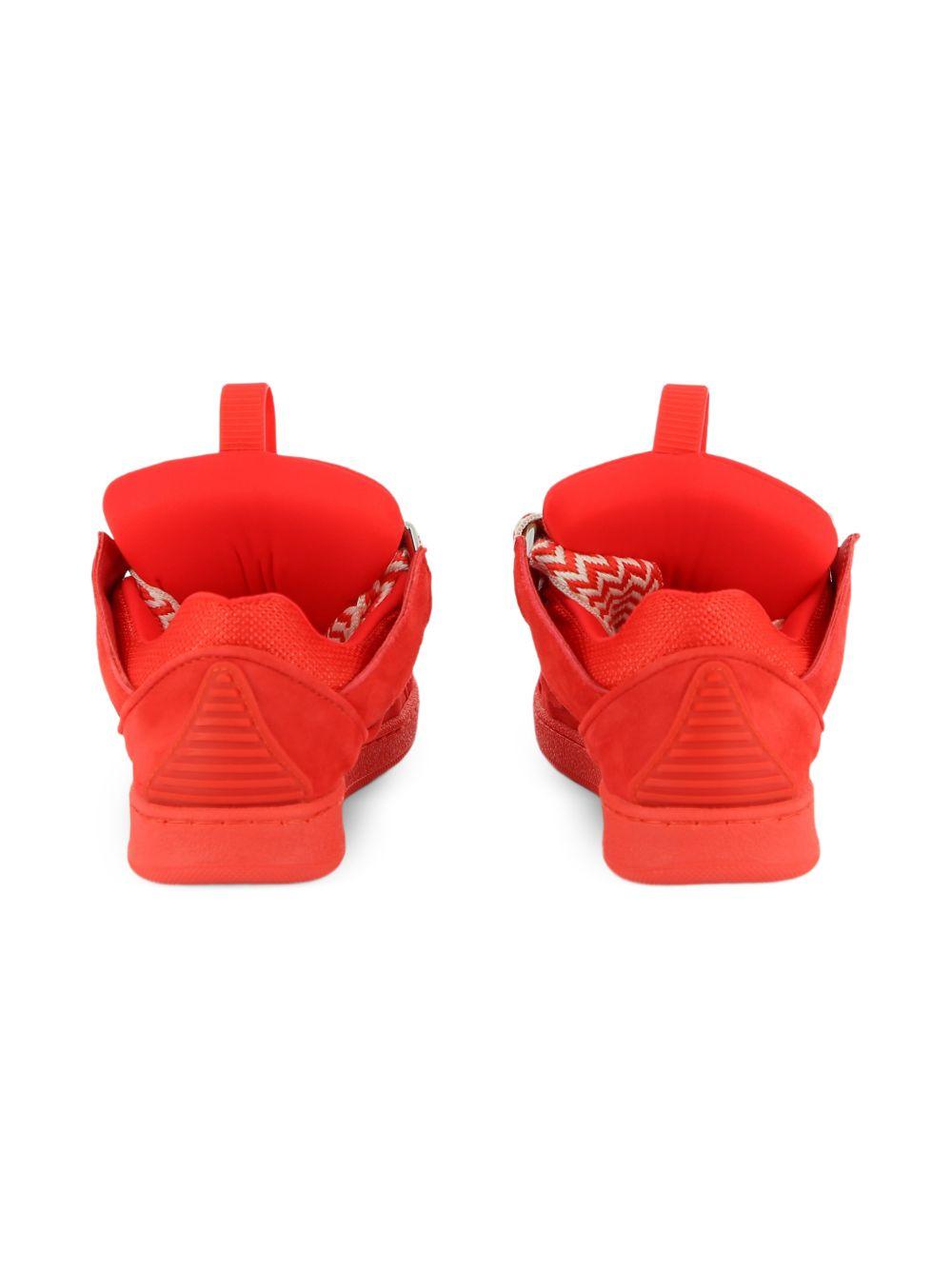 Sneakers per bambino Lanvin Enfant rosse con lacci a zigzag N30358 998 LANVIN KIDS 